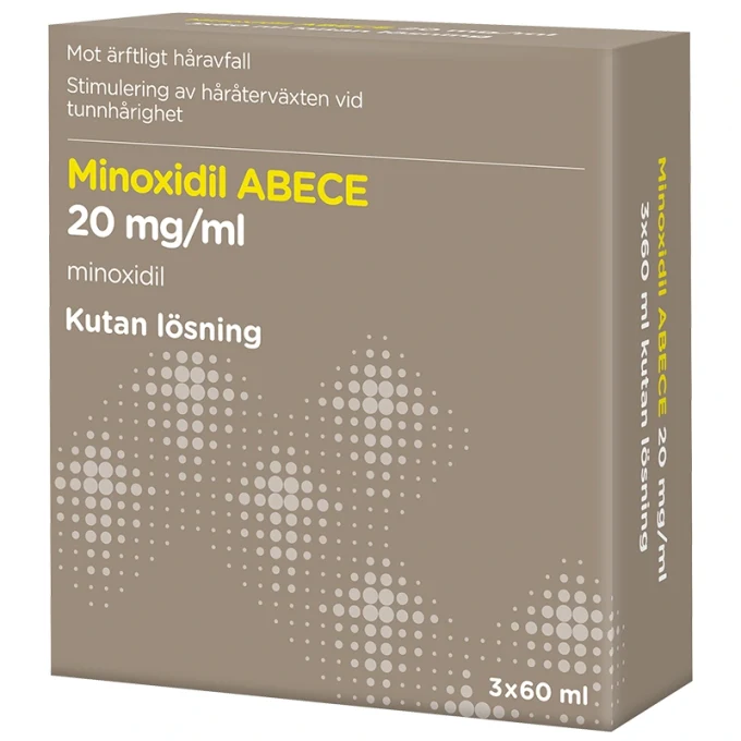 Minoxidil ABECE Kutan lösning 20mg/ml Flaska, 3x60ml ABECE