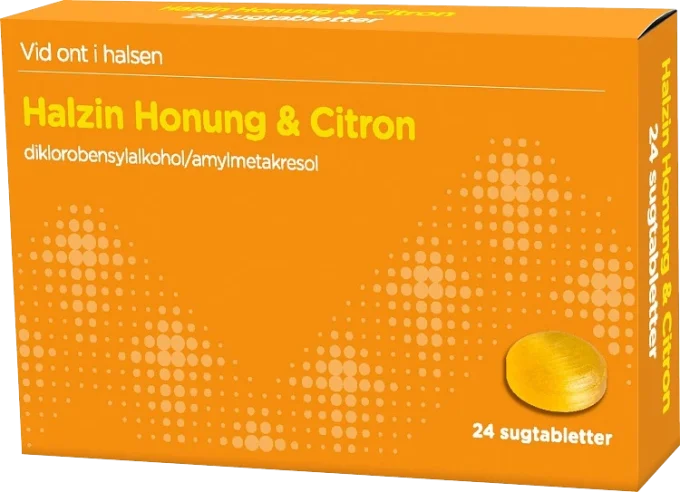 Halzin Honung & Citron Sugtablett Blister, 24tabletter ABECE