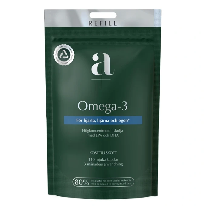 A+ Omega 3 Refill 110 mjuka kapslar A+