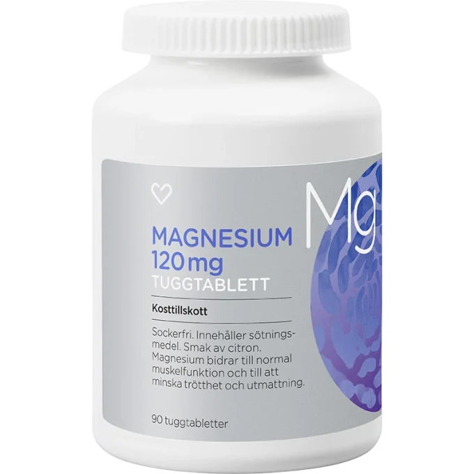 Hjärtats Magnesium 120 mg Tuggtablett 90 st Hjärtats