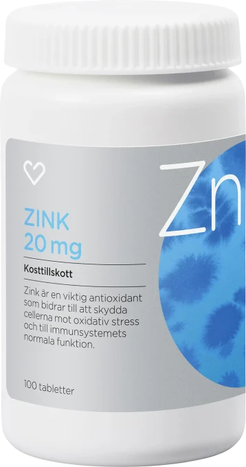 Hjärtats Zink Tablett 100 st Hjärtats
