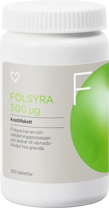 Hjärtats Folsyra Tablett 100 st Hjärtats