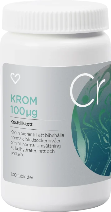 Hjärtats Krom Tablett 100 st Hjärtats