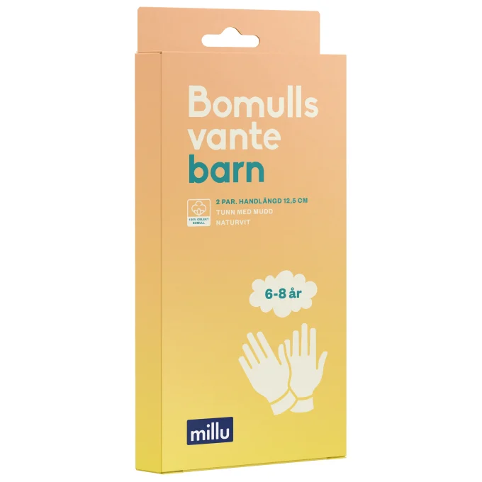 Millu Bomullsvante Barn 6-8 år 2 par Millu