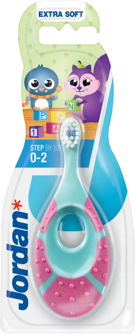 Jordan Step by Step tandborste 0-2 år, blandade färger Jordan