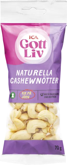 ICA Gott Liv Naturell Cashew 70 g ICA Gott Liv
