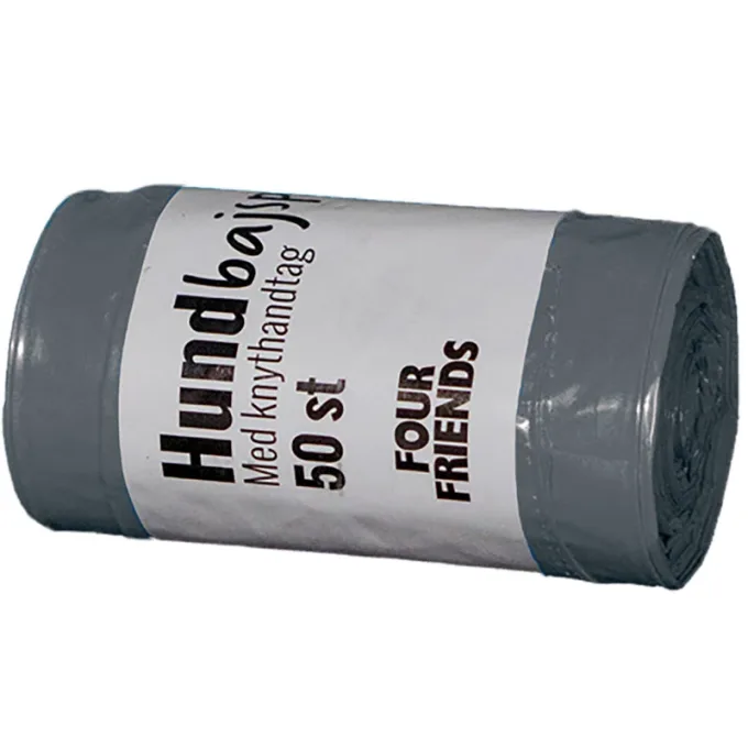 FourFriends Hundpåse Grå Knyt 50 st fourfriends