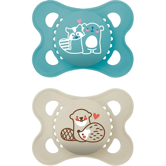 MAM Original Napp 0-6 mån Silk 2-pack Blå Mam