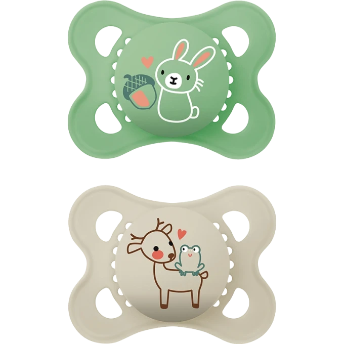 MAM Original Napp 0-6 mån Silk 2-pack Neutral Mam