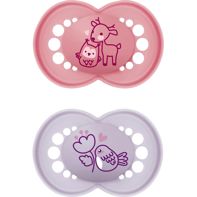 MAM Original Napp 6-16 mån Silk 2-pack Rosa Mam