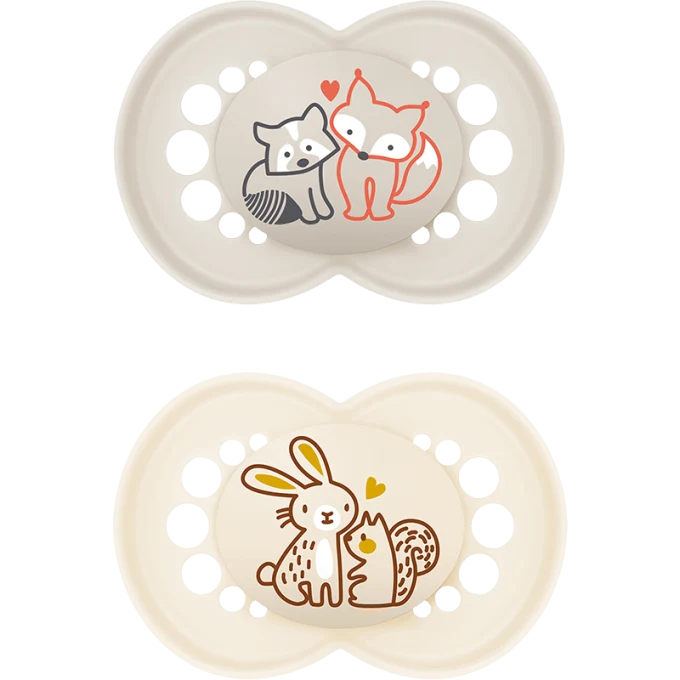 MAM Original Napp 6-16 mån Silk 2-pack Neutral Mam