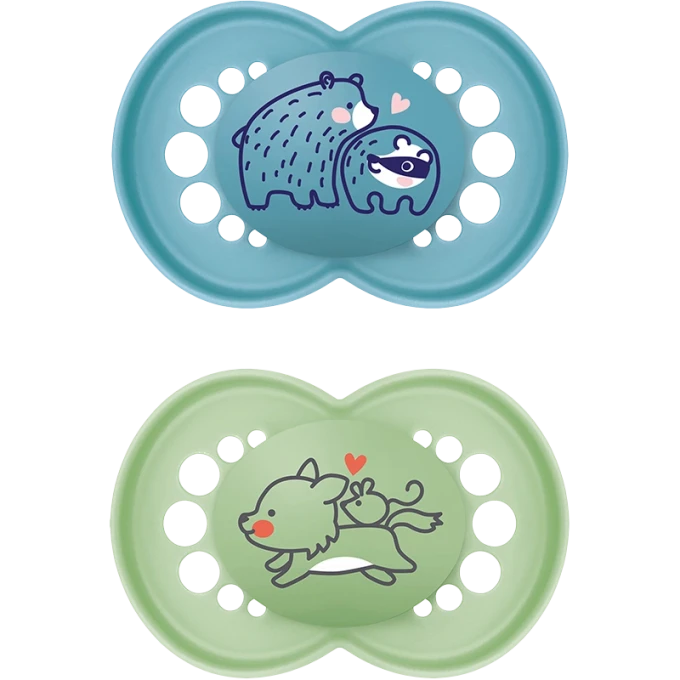 MAM Original Napp 6-16 mån Silk 2-pack Blå Mam