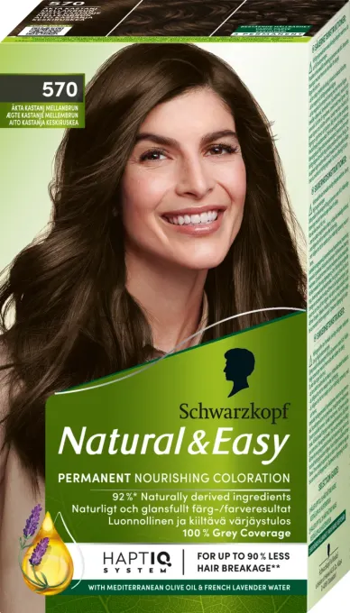 Schwarzkopf Natural & Easy Hårfärg 570 Mellanbrun Schwarzkopf