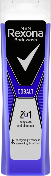 Rexona 2 in 1 Body wash and shampoo Cobalt for Men 225 ml Rexona