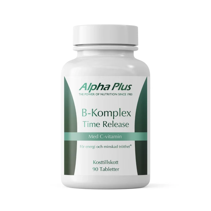 Alpha Plus B-Komplex Time Release 90 tabletter Alpha Plus