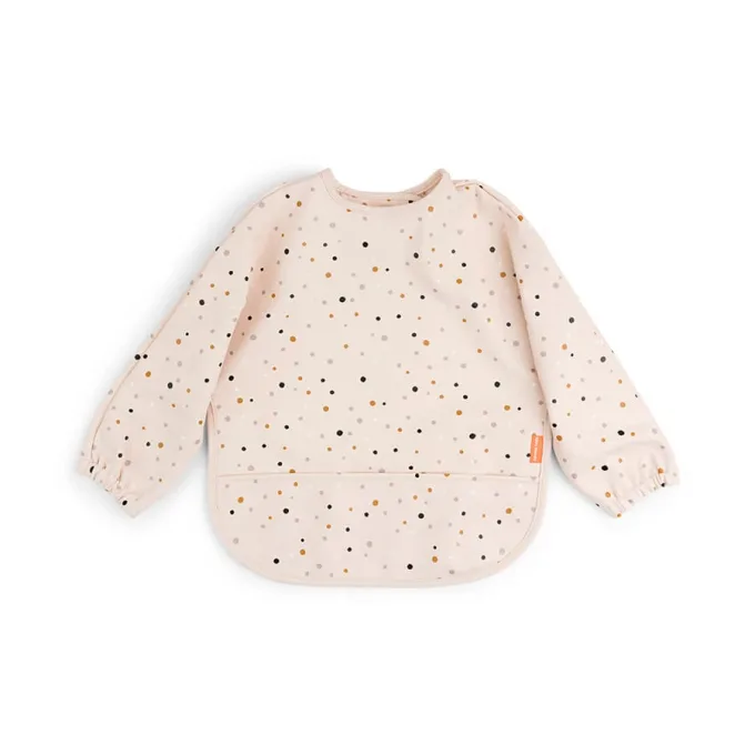 Done by Deer Sleeved Pocket Bib Happy dots Powder Done by Deer