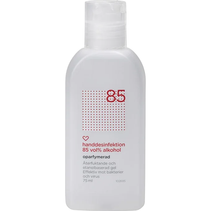 Hjärtats handdesinfektion 85% Oparfymerad 75ml Hjärtats