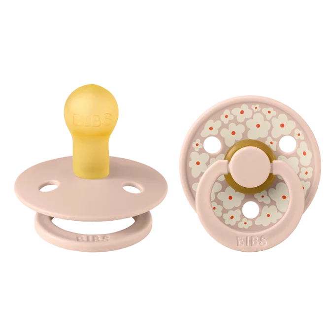 BIBS Pacifier Studio Colour Jasmine Latex Size 1 Blush Mix 2-pack Bibs