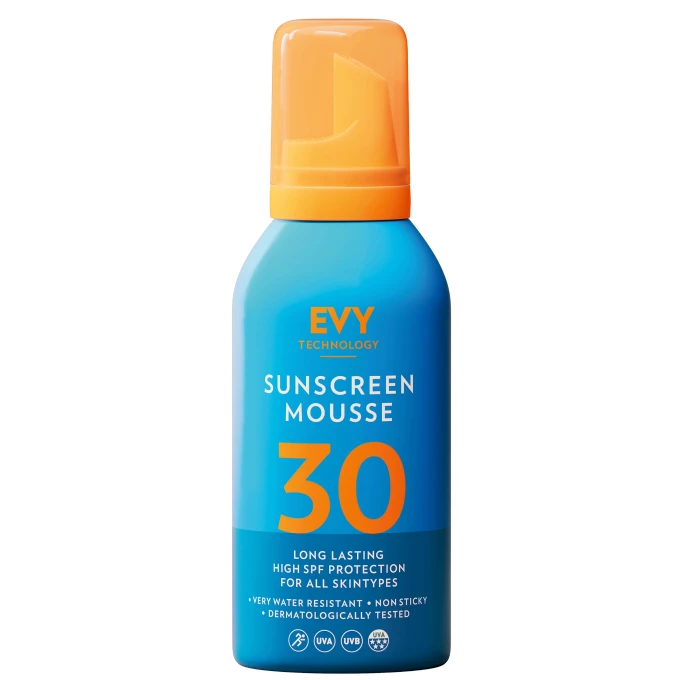 Evy Sunscreen Mousse Travel Size SPF 30, 100 ml Evy