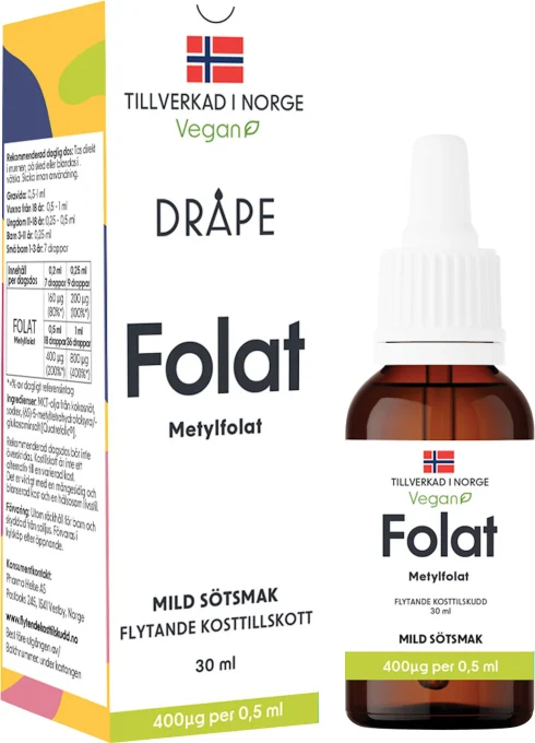 Dråpe Flytande Folat Droppar 30 ml Dråpe