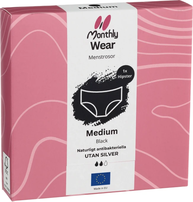 Monthly Wear Hipster Black 1 par M Monthly Wear