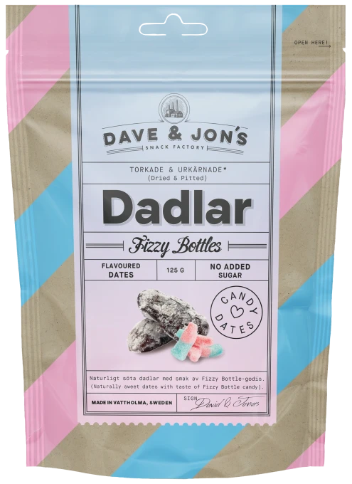 Dave & Jon's Dadlar Fizzy Bottle 125g Dave & Jons
