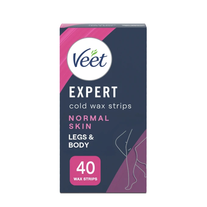 Veet Expert Cold Wax Strips Normal Skin Legs & Body 40 pcs Veet