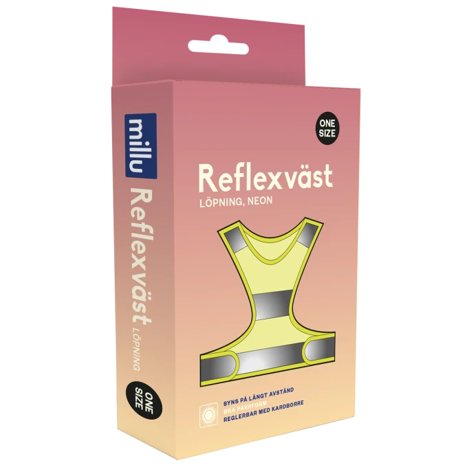 Millu Reflexväst Löpning Neon One-size 1 st Millu