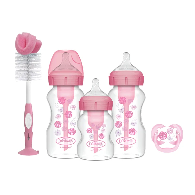 Dr Brown's WideNeck Options+ Pink Gift Set Dr Browns
