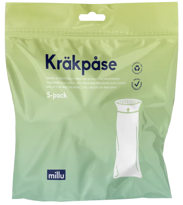 Millu Kräkpåse 100% återvunnen plast 5-pack Millu