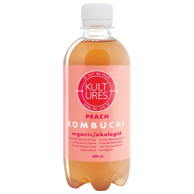 Kultures Kombucha Peach EU Organic 400 ml Kultures