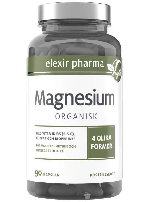 Elexir Pharma Magnesium Organisk 120 mg 90 kapslar Elexir Pharma