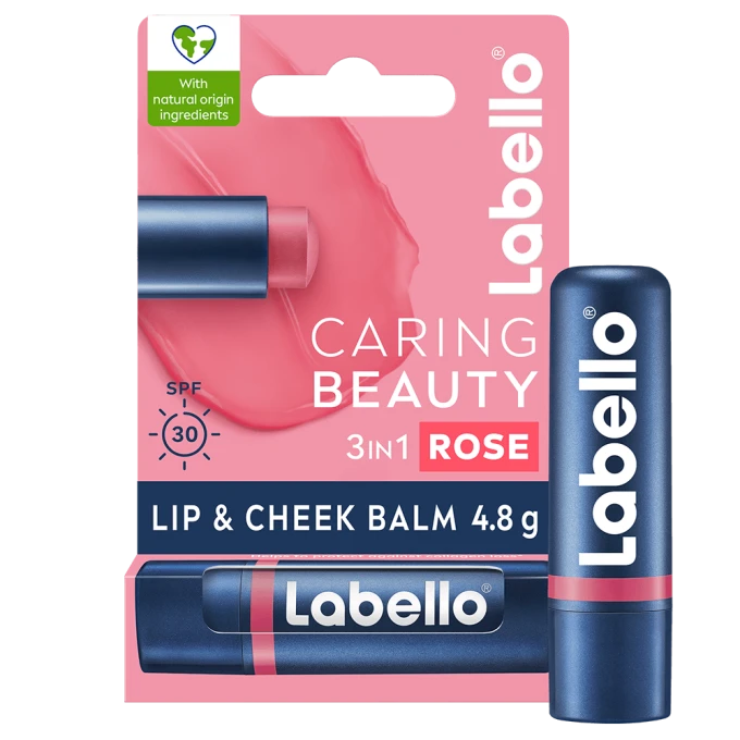 Labello Caring Beauty Rose-Nude 4,8 g Labello