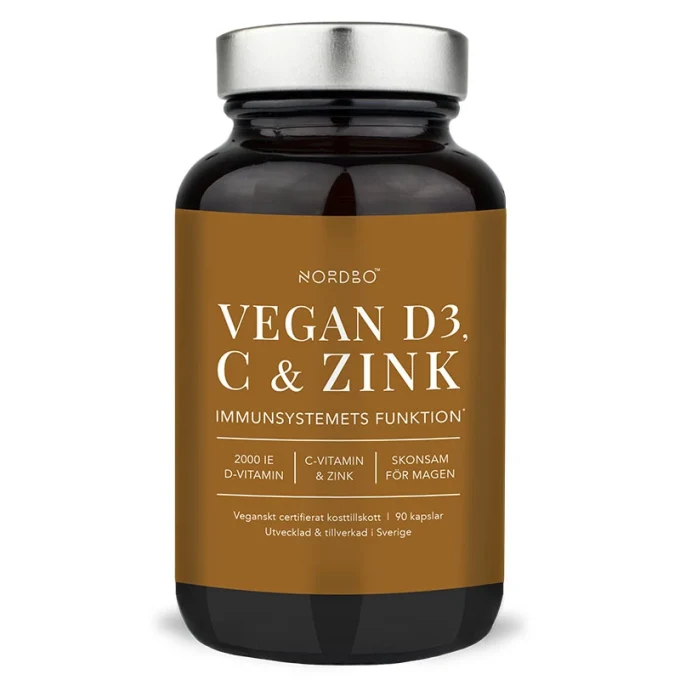 Nordbo D3, C-vitamin & Zink 90 kapslar Nordbo