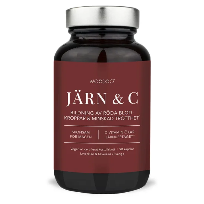 Nordbo Järn & C-vitamin 90 kapslar Nordbo