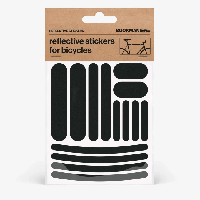 Bookman Reflective Stickers Strips Black Bookman