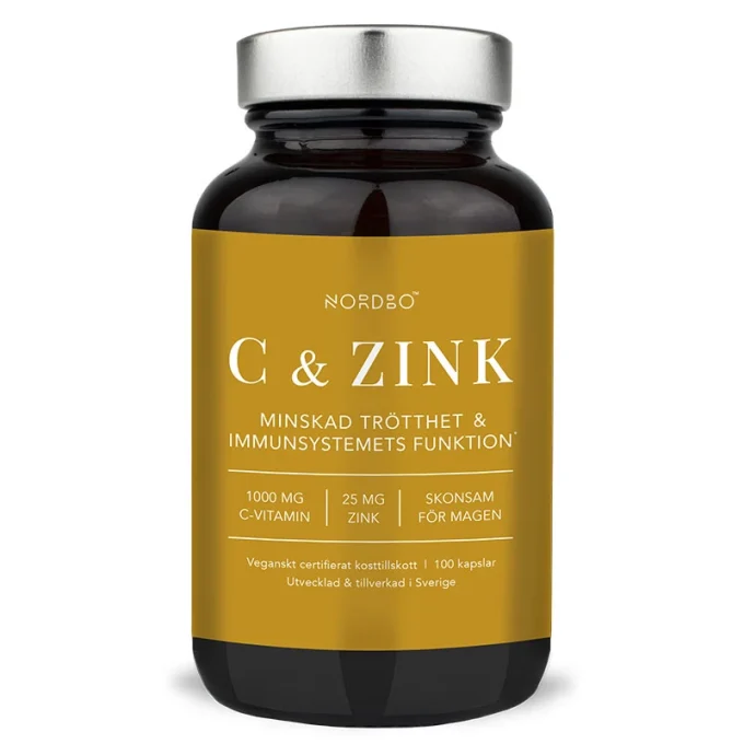 Nordbo C-vitamin & Zink 100 kapslar Nordbo