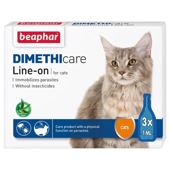 Beaphar Dimethicare Line-on Katt 3x1ml Beaphar