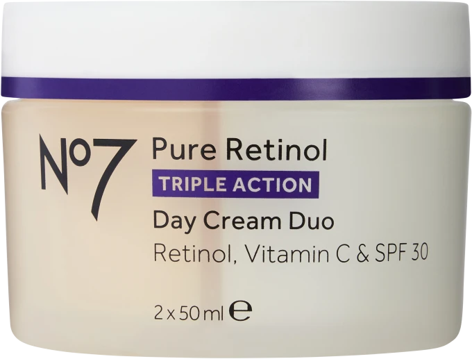 No7 Pure Retinol Triple Action Day Cream Duo 2 x 50 ml No7