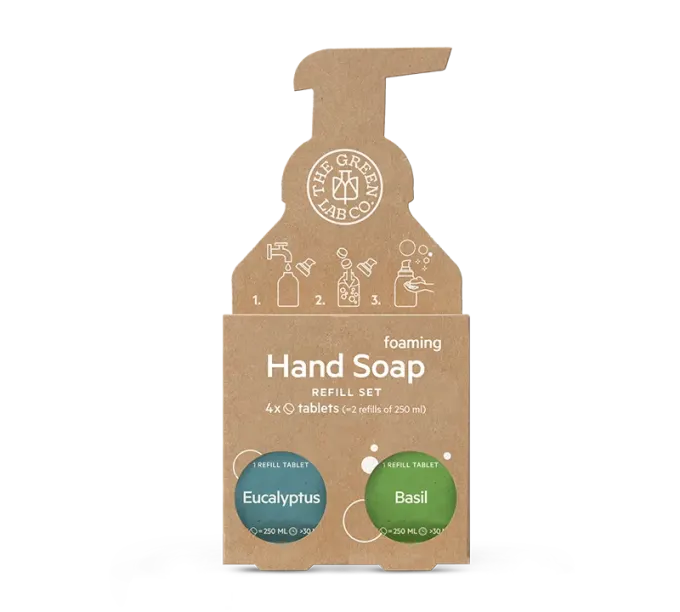 The Green Lab Hand Soap Tabs Eucalyptus & Basil 4x125ml The Green Lab
