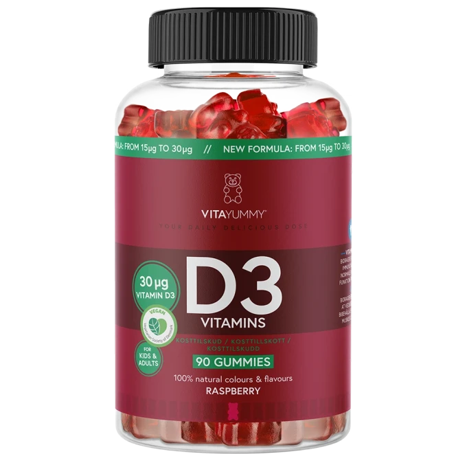 VitaYummy D3 Raspberry 90 st VitaYummy