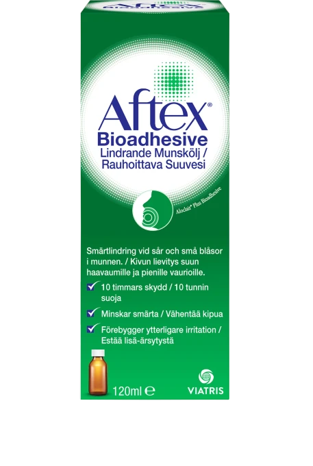 Aftex Bioadheisve Lindrande Munskölj 120 ml Aftex