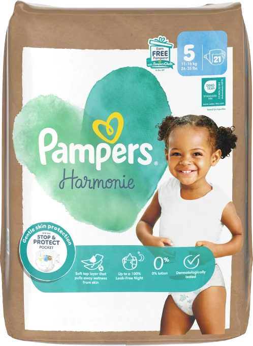 Pampers Harmonie Storlek 5 Taped 11-16 kg 21 st Pampers