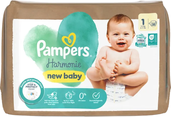Pampers Harmonie Storlek 1 2-5 kg 35 st Pampers