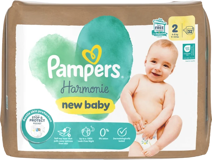 Pampers Harmonie Storlek 2 4-8 kg 32 st Pampers