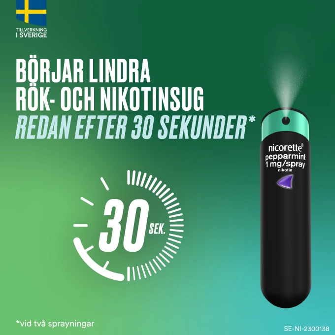 Nicorette Fruktmint munhålespray 1 mg/spray 150 sprayningar Nicorette