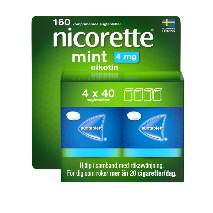 Nicorette Mint sugtablett 4 mg, 160 st Nicorette