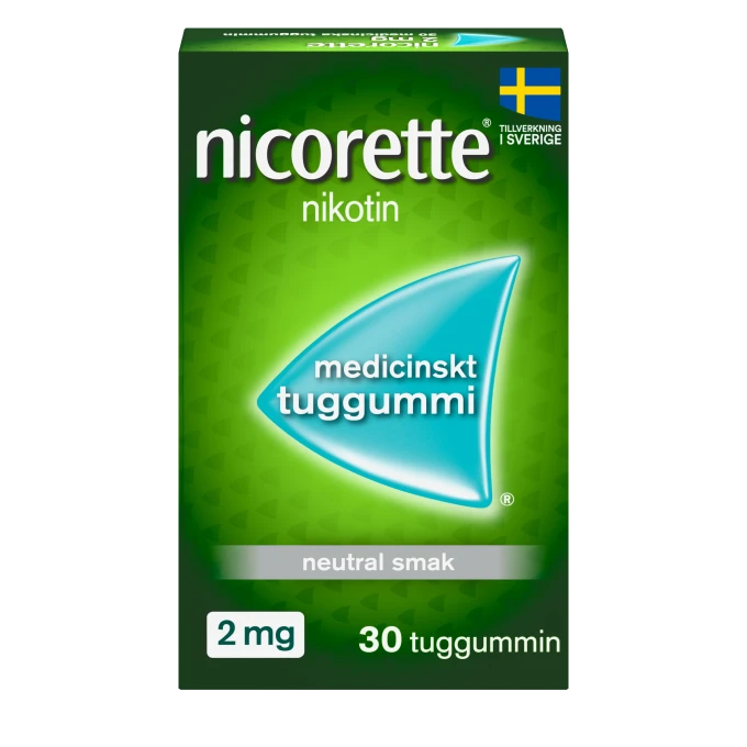 Nicorette medicinskt tuggummi 2 mg 30 st Nicorette