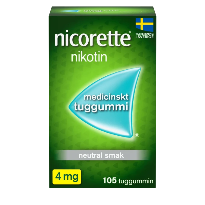 Nicorette medicinskt tuggummi 4 mg 105 st Nicorette