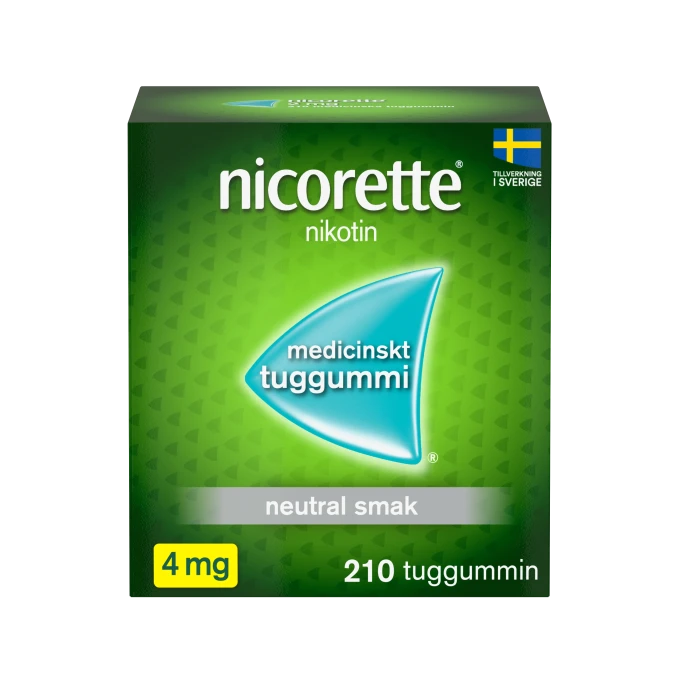 Nicorette medicinskt tuggummi 4 mg 210 st Nicorette